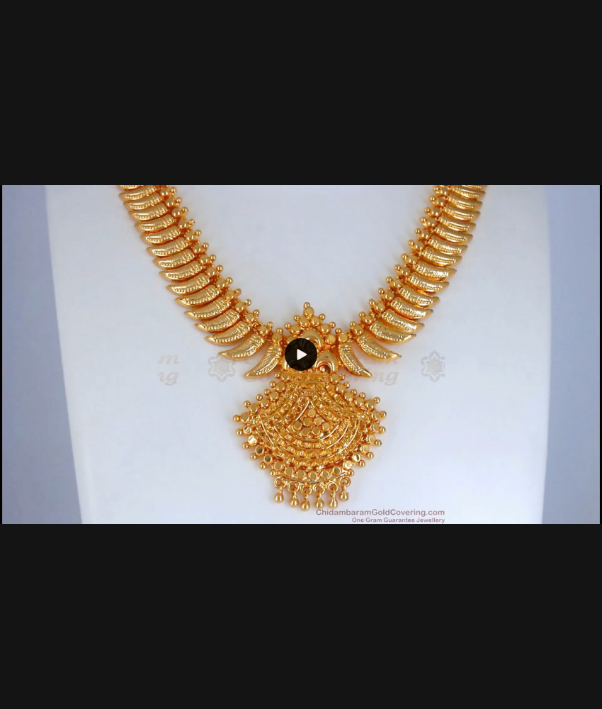 Mullai Leaf Design Trendy Gold Plated Necklace Collection For Marriage NCKN1924 Mullai Leaf Design Trendy Gold Plated Necklace Collection For Marriage NCKN1924