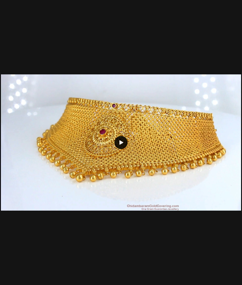 Luxury One Gram Gold Choker with Earrings Brides Jewelry Collections NCKN1941 Luxury One Gram Gold Choker with Earrings Brides Jewelry Collections NCKN1941