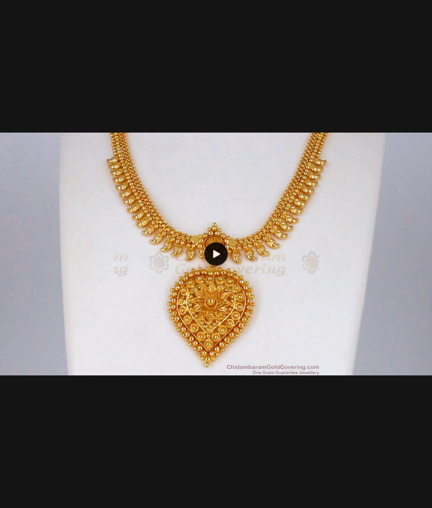 Fabulous Small Mango Leaf Necklace Chain For Party Wear NCKN2067 Fabulous Small Mango Leaf Necklace Chain For Party Wear NCKN2067