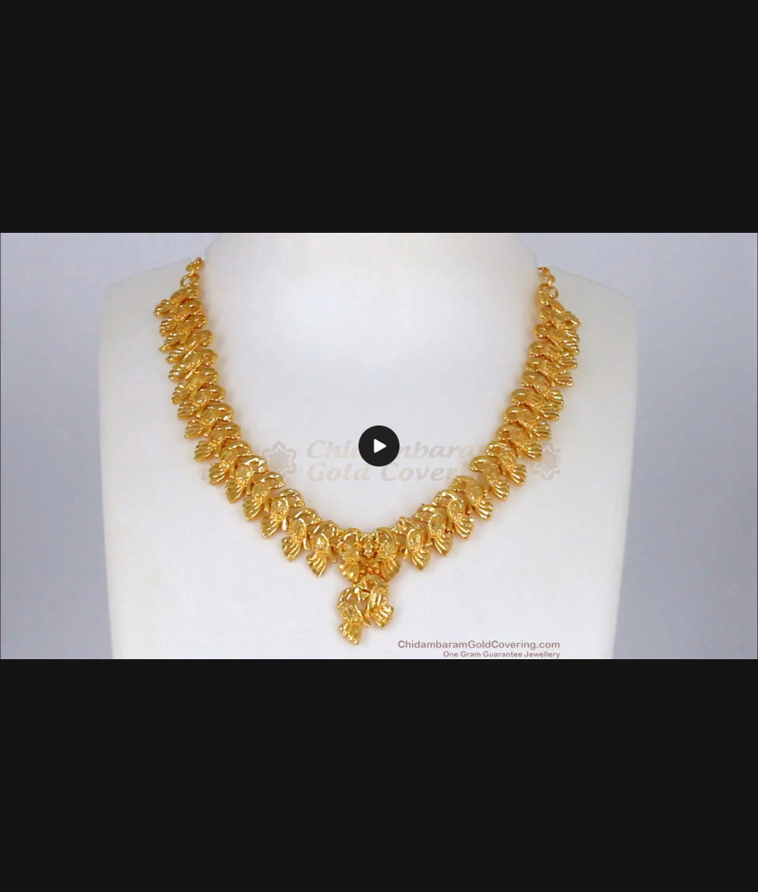 Handcrafted Dancing Peacock Necklace Trendy One Gram Gold Jewelry NCKN2071 Handcrafted Dancing Peacock Necklace Trendy One Gram Gold Jewelry NCKN2071
