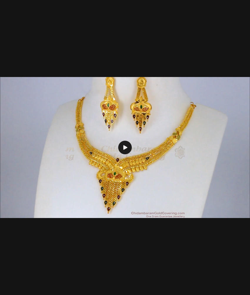Gorgeous Gold Forming Necklace Set For Wedding Collections NCKN2090 Gorgeous Gold Forming Necklace Set For Wedding Collections NCKN2090