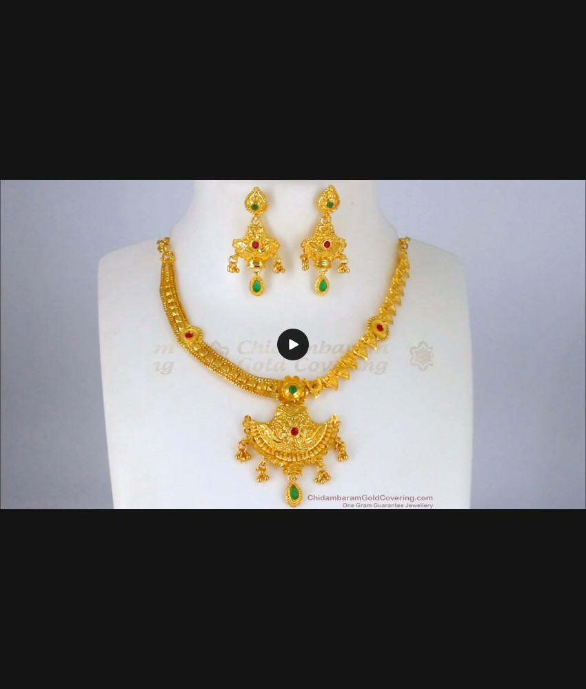 Latest Gold Forming Necklace Set For Wedding Collections NCKN2095 Latest Gold Forming Necklace Set For Wedding Collections NCKN2095