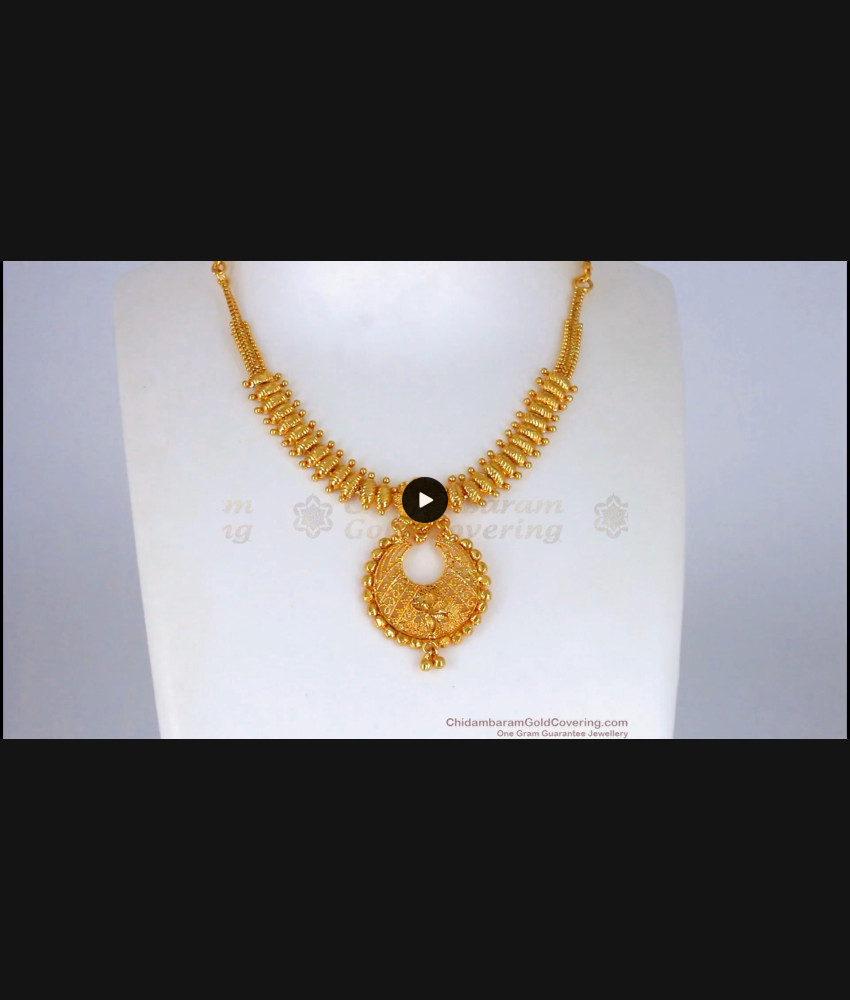 Fancy Moon Design One Gram Gold Necklace Online Shopping NCKN2142 Fancy Moon Design One Gram Gold Necklace Online Shopping NCKN2142