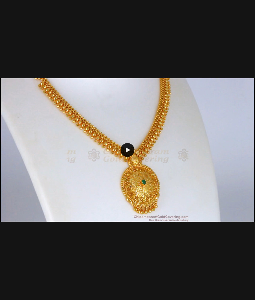 Elegant Gold Covering Necklace Emerald Stone Collections NCKN2163 Elegant Gold Covering Necklace Emerald Stone Collections NCKN2163