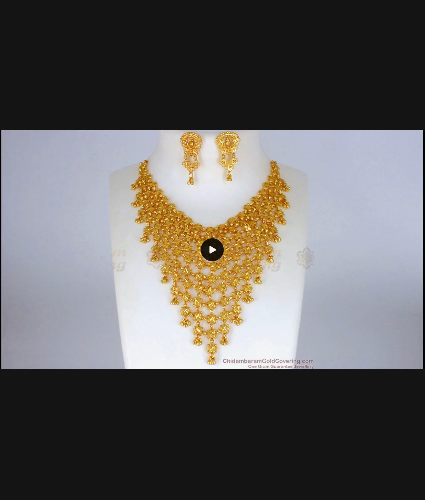 Kerala Elakathali Gold Net Choker with Earrings Brides Jewelry Collections NCKN2199 Kerala Elakathali Gold Net Choker with Earrings Brides Jewelry Collections NCKN2199