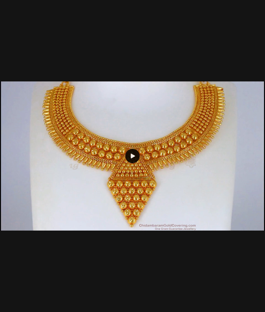 Grand Kerala Gold Necklace For Wedding Collection NCKN2204 Grand Kerala Gold Necklace For Wedding Collection NCKN2204
