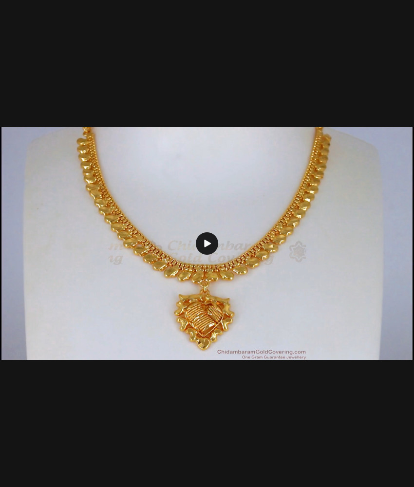 Simple Kolkata Gold Necklace From Chidambaram Gold Covering NCKN2221 Simple Kolkata Gold Necklace From Chidambaram Gold Covering NCKN2221