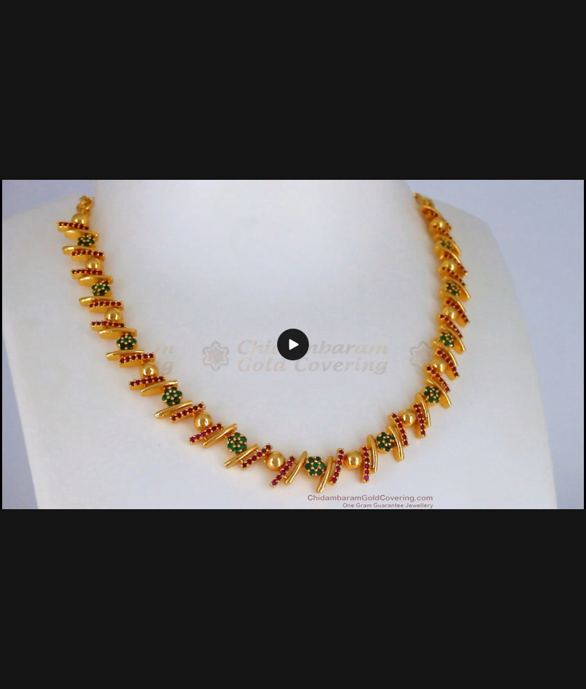 AD Multi Stone Gold Necklace For Ladies Party Wear NCKN2268 AD Multi Stone Gold Necklace For Ladies Party Wear NCKN2268