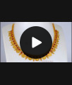 Traditional Kerala Kasu Mala Ruby Stone Gold Necklace NCKN2294