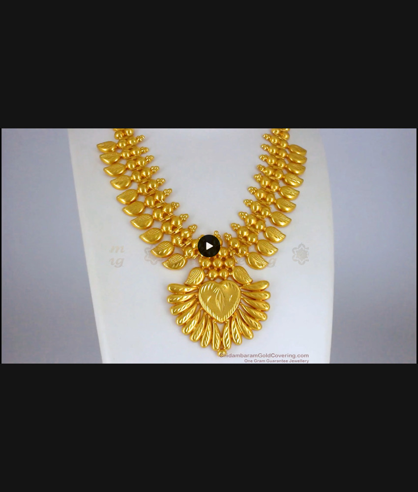 Shinning Kerala Pattern Gold Plated Necklace Collections NCKN2300 Shinning Kerala Pattern Gold Plated Necklace Collections NCKN2300