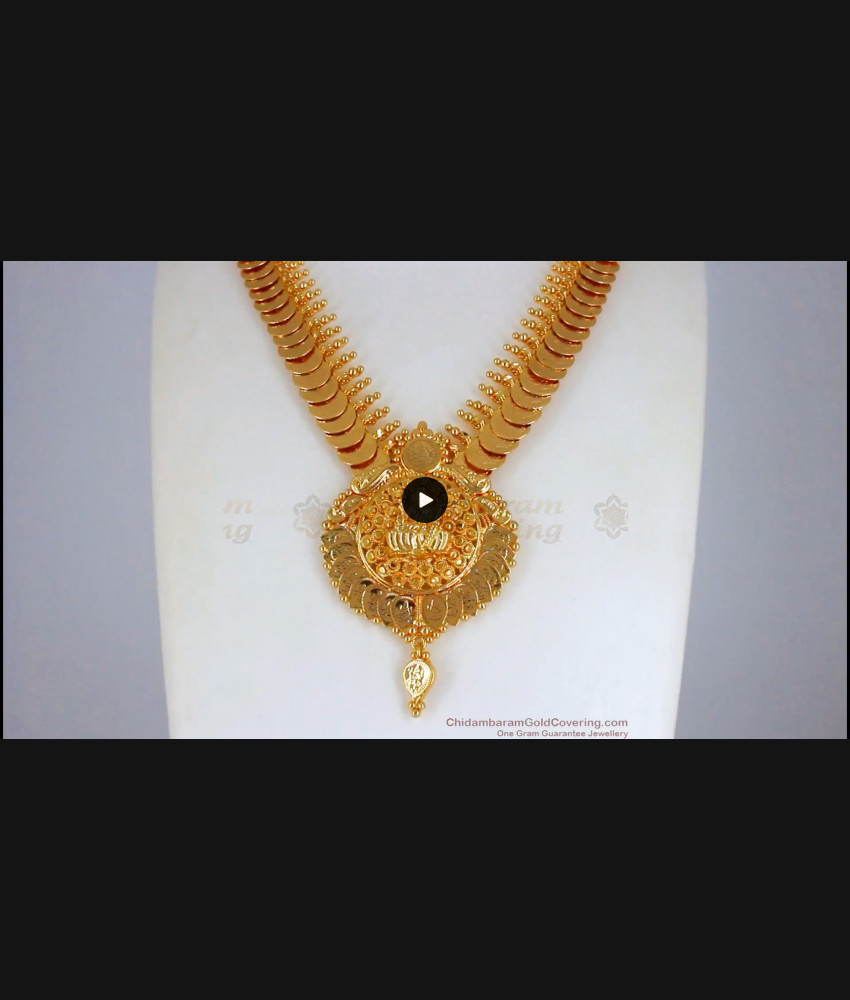 Traditional Wear Lakshmi Model One Gram Gold Necklace NCKN2328 Traditional Wear Lakshmi Model One Gram Gold Necklace NCKN2328