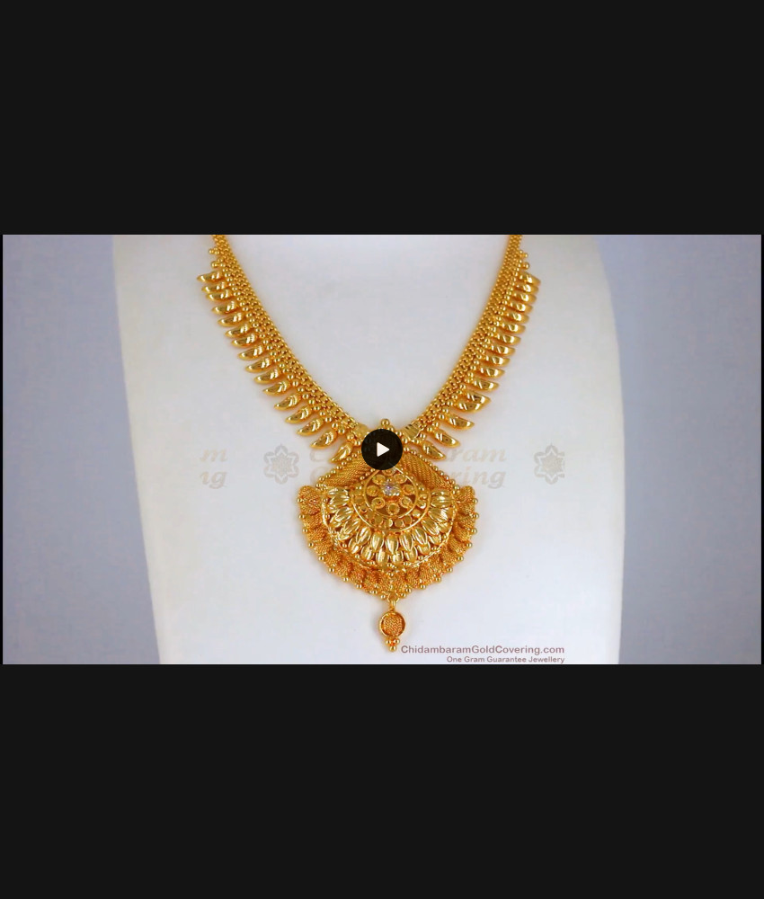 AD White Stone One Gram Gold Necklace Shop Online NCKN2330 AD White Stone One Gram Gold Necklace Shop Online NCKN2330