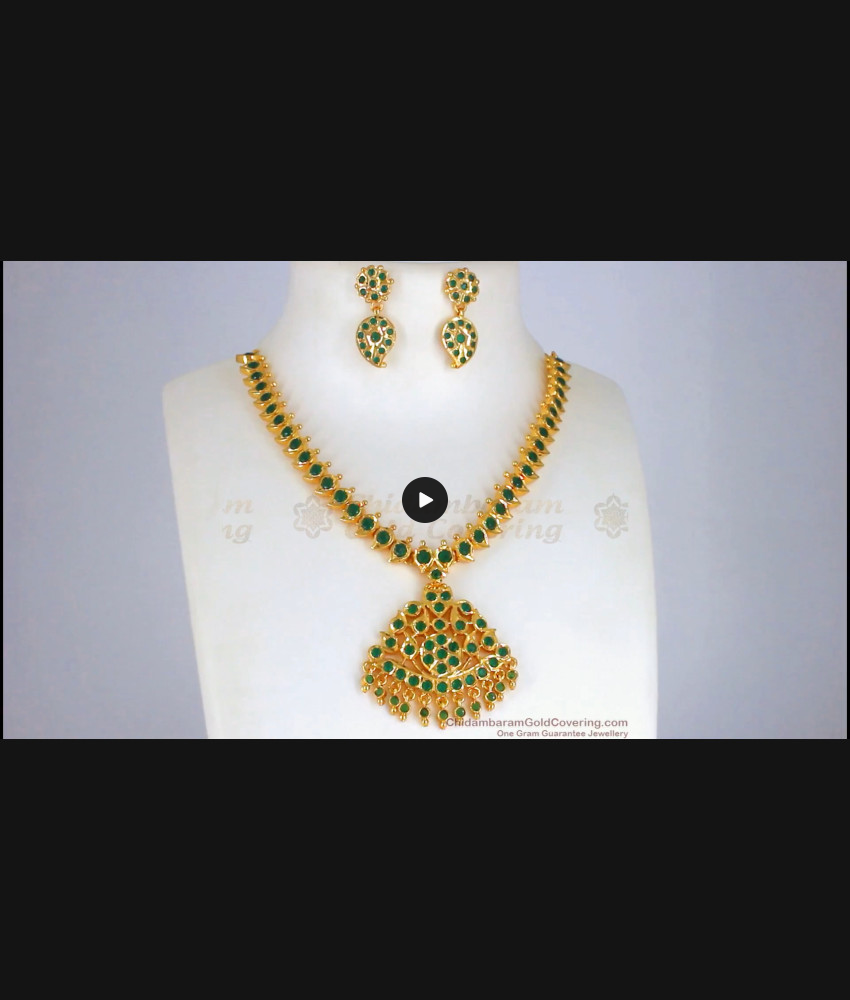 Impon Atitgai Full Emerald Stone Gold Necklace Womens Fashions NCKN2343 Impon Atitgai Full Emerald Stone Gold Necklace Womens Fashions NCKN2343
