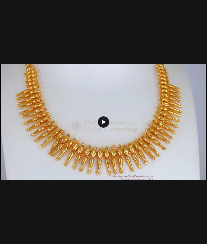 Traditional One Gram Gold Mullaipoo Necklace Womens Jewelry NCKN2355 Traditional One Gram Gold Mullaipoo Necklace Womens Jewelry NCKN2355