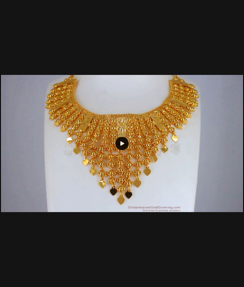 Queens Choker Bridal Design One Gram Gold Necklace NCKN2396