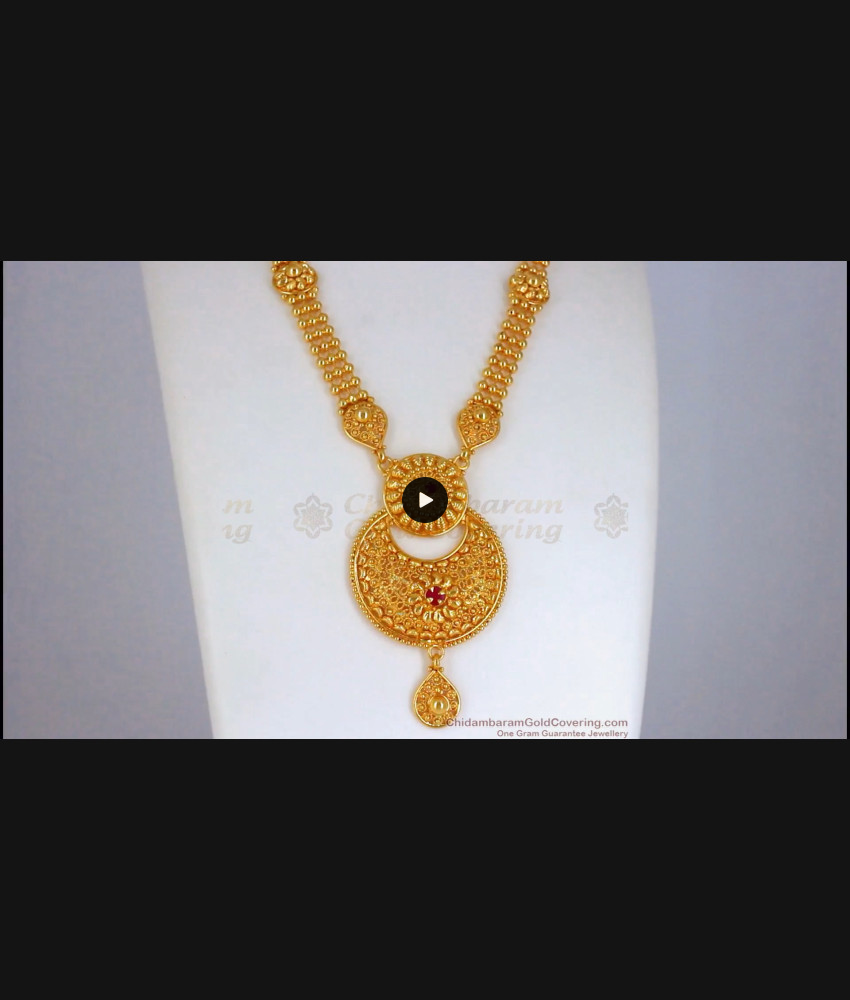 Stunning ChandBali Dollar Gold Necklace Ruby Stone Jewelry NCKN2445