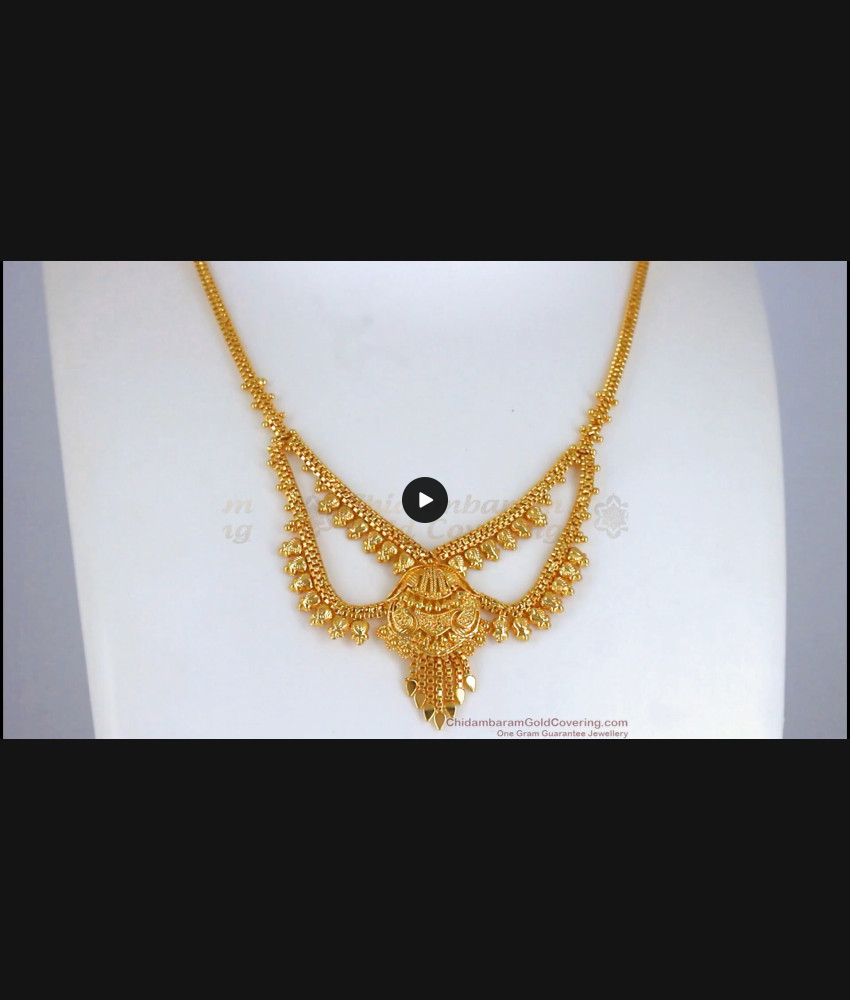 Attractive Double Layer Gold Necklace Bridal Wear NCKN2469