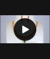 One Gram Gold Plated Necklace Ruby Green Stone Earring Combo NCKN2502