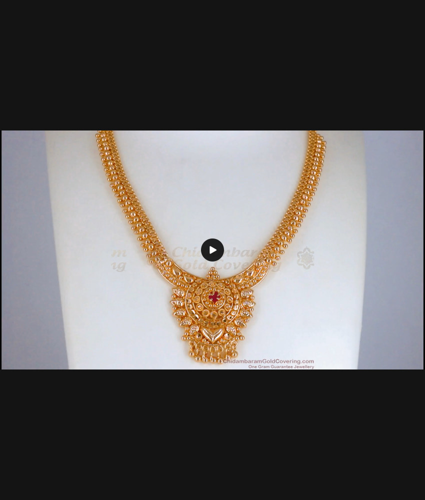 Calcutta Pattern Gold Plated Necklace Function Wear NCKN2531 Calcutta Pattern Gold Plated Necklace Function Wear NCKN2531