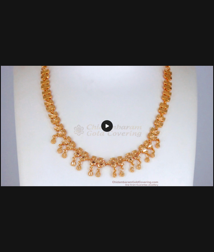 Simple Leaf Pattern Gold Plated Necklace Buy Online NCKN2539 Simple Leaf Pattern Gold Plated Necklace Buy Online NCKN2539