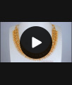 One Gram Gold Lakshmi Coin Necklace Mullaipoo Design NCKN2577