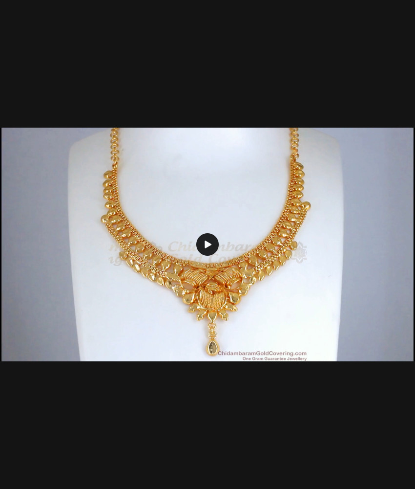 South Indian Traditional Gold Imitation Necklace Bridal Collection NCKN2592 South Indian Traditional Gold Imitation Necklace Bridal Collection NCKN2592