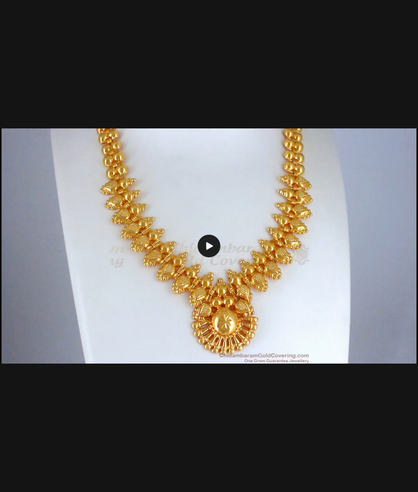 One Gram Gold Kerala Necklace Bridal Collection NCKN2629 One Gram Gold Kerala Necklace Bridal Collection NCKN2629
