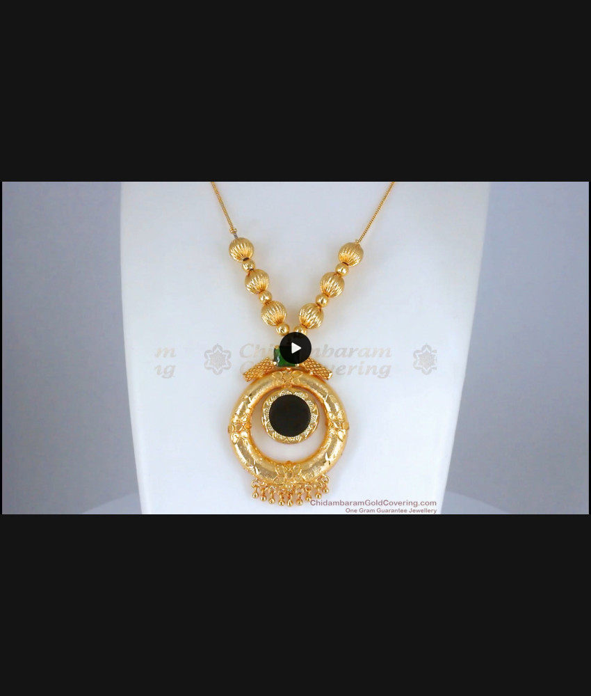 Stunning Green Palakka Stone Gold Necklace For Party Wear NCKN2643 Stunning Green Palakka Stone Gold Necklace For Party Wear NCKN2643