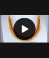 Buy 1 Gram Gold Necklace Mullaipoo Design Ruby Stone NCKN2650