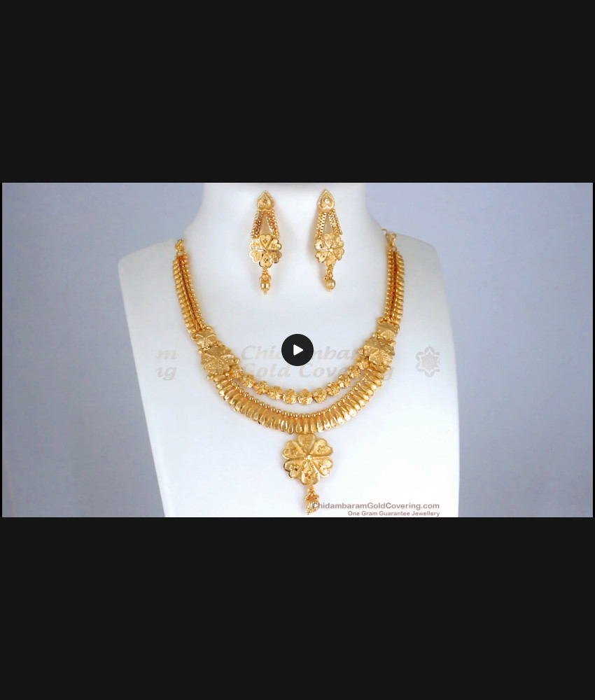 Bridal Forming Pattern Necklace Combo Floral Design NCKN2658 Bridal Forming Pattern Necklace Combo Floral Design NCKN2658