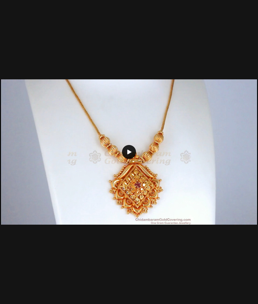 Light Weight Gold Plated Necklace Sitahar Design Ruby Stone NCKN2663 Light Weight Gold Plated Necklace Sitahar Design Ruby Stone NCKN2663