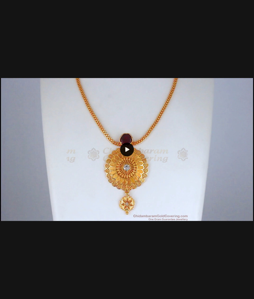 Light Weight Party Wear Gold Plated Necklace Ruby Stone NCKN2676 Light Weight Party Wear Gold Plated Necklace Ruby Stone NCKN2676