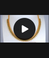 One Gram Gold Plated Emerald Necklace Mullai Design Green Stone NCKN2714 One Gram Gold Plated Emerald Necklace Mullai Design Green Stone NCKN2714