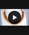 1 Gram Gold Necklace Mullaipoo Design Bridal Jewelry Collections NCKN2721