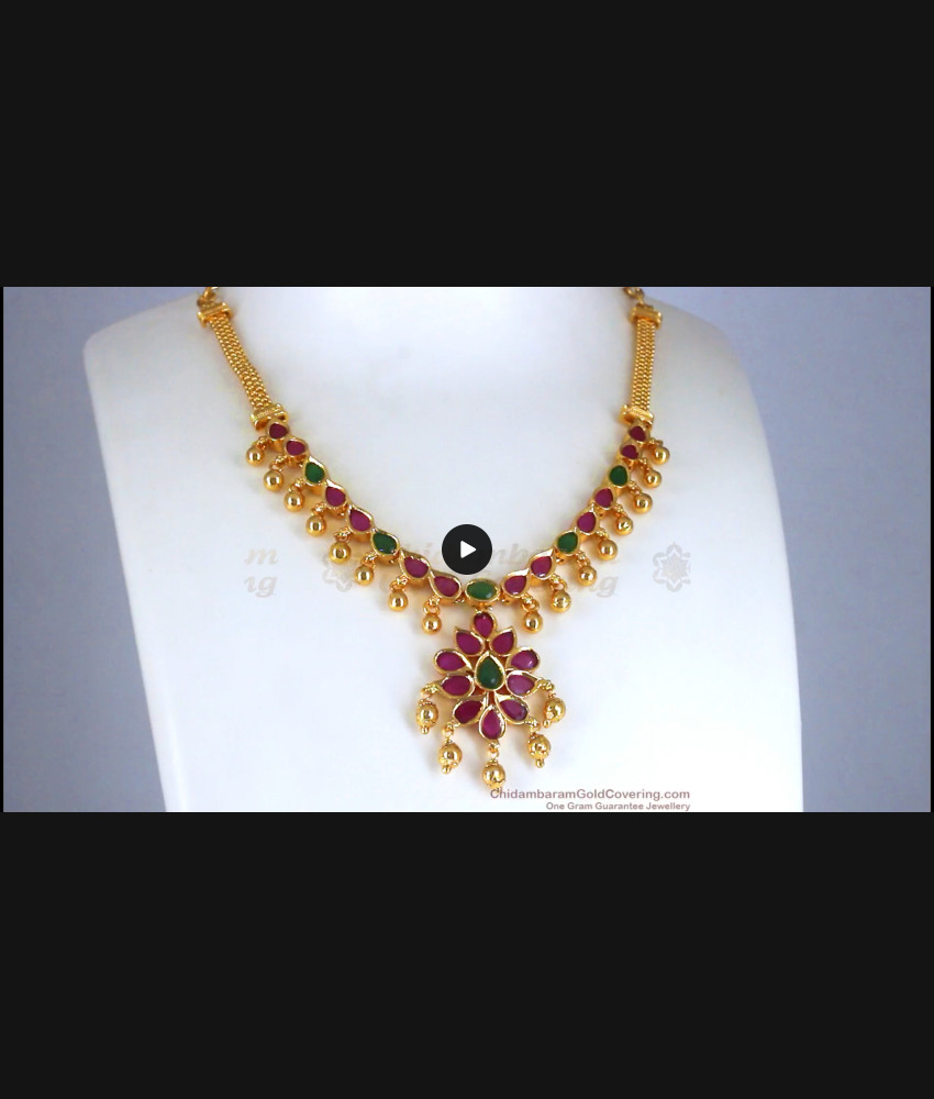 Gorgeous Gold Plated Necklace Multi Kemp Stone Jewelry NCKN2855