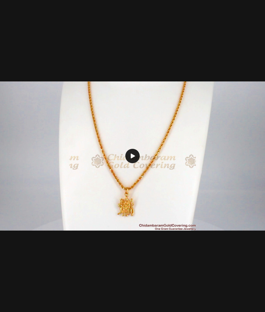 The Durga Devi Pendant One Gram Gold Short Chain Collection SMDR559 The Durga Devi Pendant One Gram Gold Short Chain Collection SMDR559