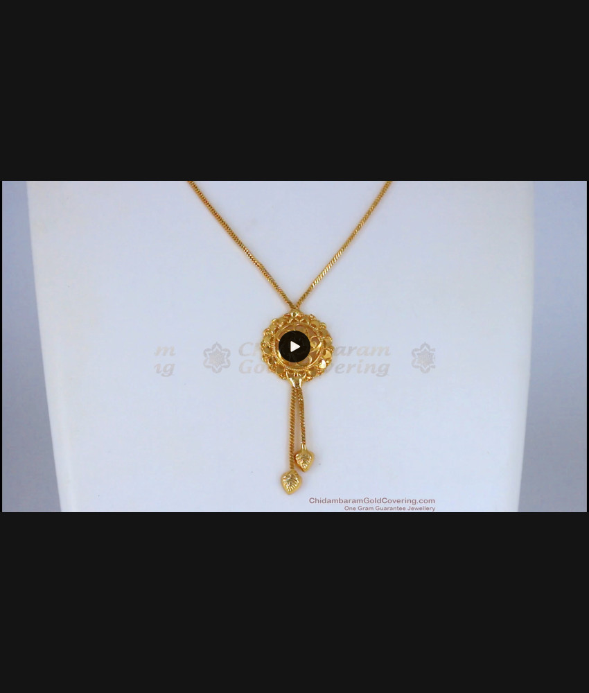 Latest Flower Design Gold Plated Pendant Chain SMDR589