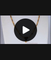 Mangalsutra Type Black Crystal Gold Beads Pendant Chain for Daily Use SMDR597