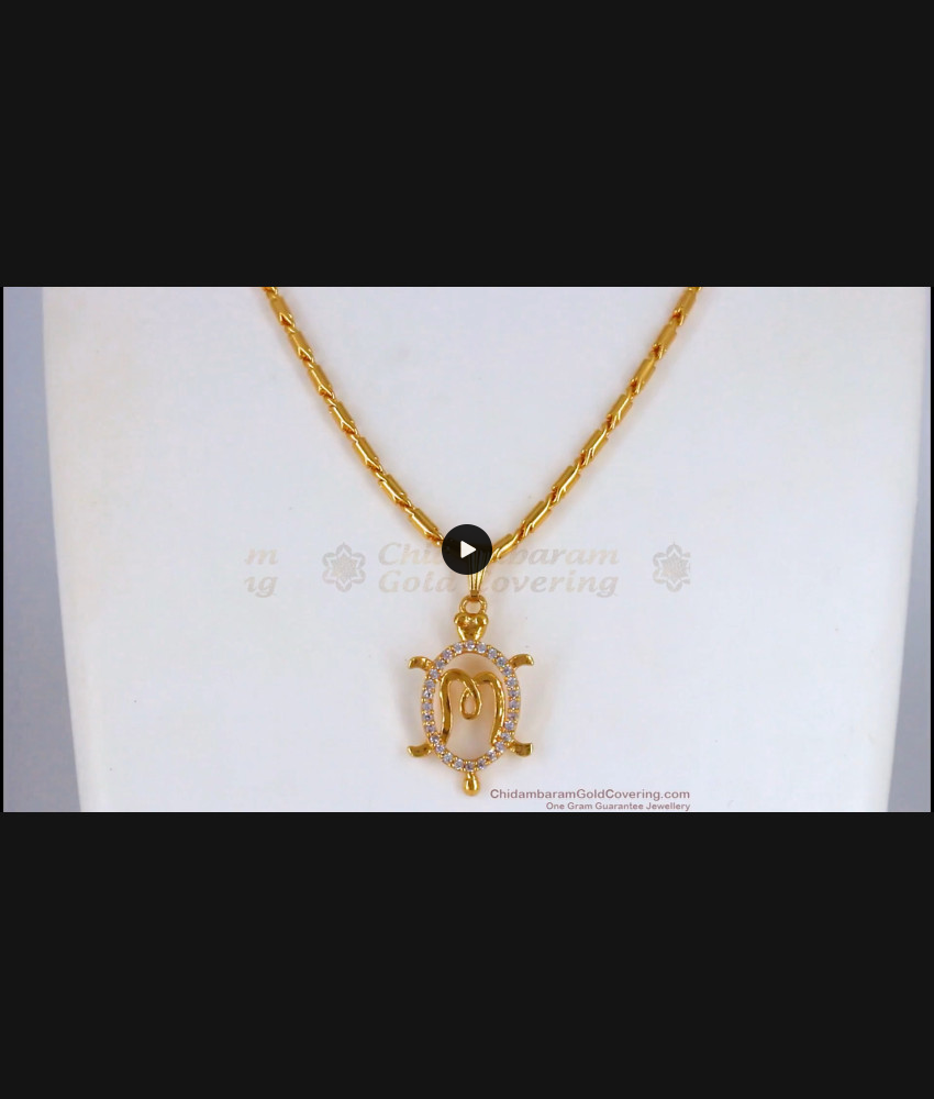 Name Alphabet Word M Pendant One Gram Gold Short Chain Collections SMDR613 Name Alphabet Word M Pendant One Gram Gold Short Chain Collections SMDR613