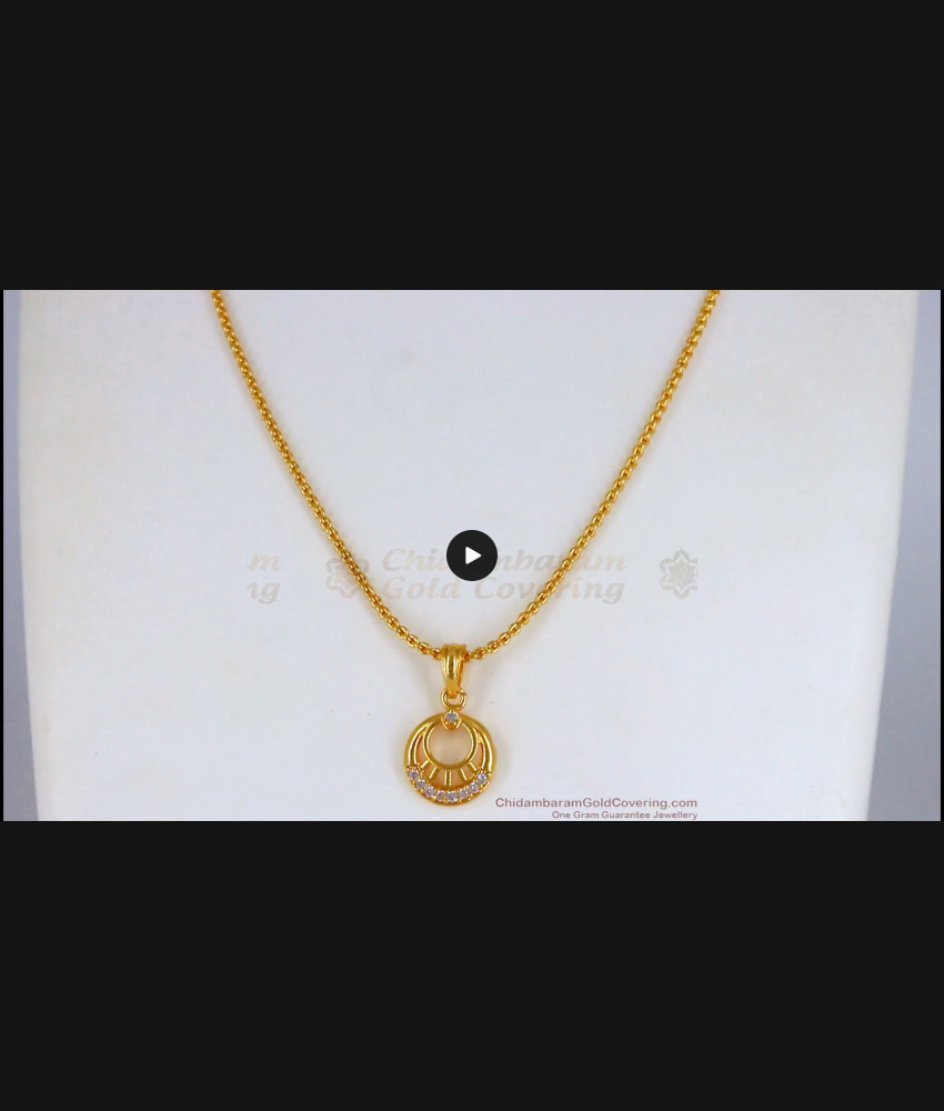 Stunning 1 Gram Gold Pendant Chain Model Short Chain For Ladies SMDR620 Stunning 1 Gram Gold Pendant Chain Model Short Chain For Ladies SMDR620