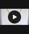 One Gram Gold Stone Pendant Collections Short Chain For Girls SMDR636 One Gram Gold Stone Pendant Collections Short Chain For Girls SMDR636