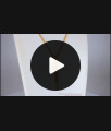 Fancy Design AD White Stone Gold Pendant Short Chain SMDR674