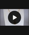 Grapes Pattern AD White Stone Pendant Gold Short Chain SMDR675