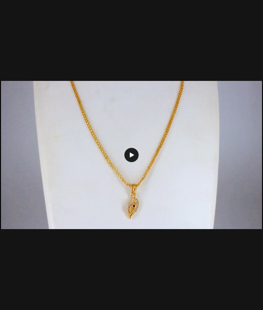Root Branch Model AD White Stone Pendant Gold Short Chain SMDR676 Root Branch Model AD White Stone Pendant Gold Short Chain SMDR676
