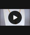 Gold Leaf AD White Stone Pendant Gold Short Chain SMDR677