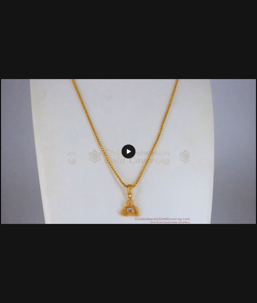 New Flower Design Single White Stone Pendant Gold Short Chain SMDR685 New Flower Design Single White Stone Pendant Gold Short Chain SMDR685