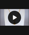 Pyramid Design AD White Stone Small Pendant Gold Short Chain SMDR687 Pyramid Design AD White Stone Small Pendant Gold Short Chain SMDR687