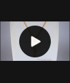MultiStone Ball Small Pendant Gold Short Chain SMDR690