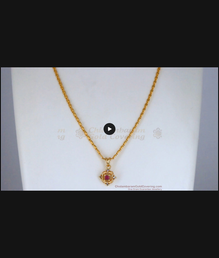 Light Weight Gold Plated Small Pendant Chain Cz Stone SMDR820 Light Weight Gold Plated Small Pendant Chain Cz Stone SMDR820