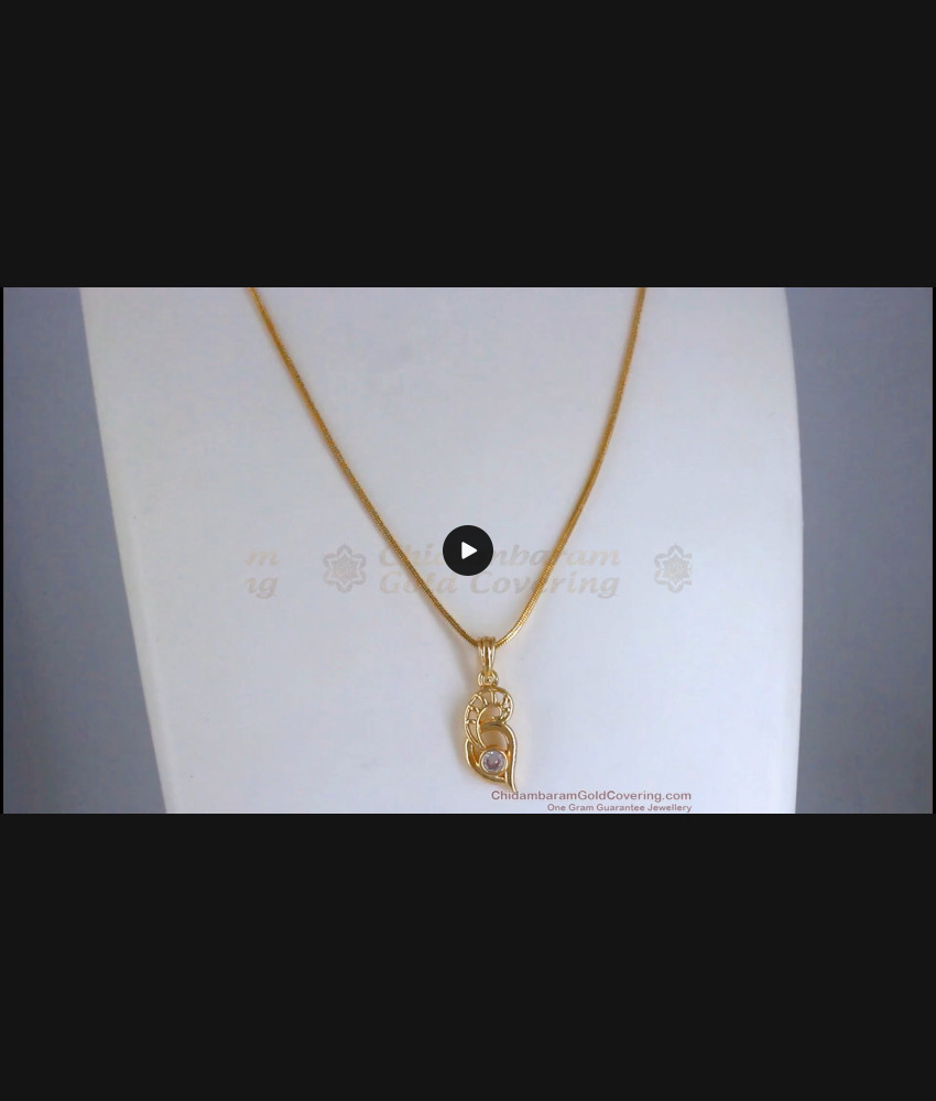 Sleeky Gold Plated Pendant Chain Regular Wear Collection SMDR838 Sleeky Gold Plated Pendant Chain Regular Wear Collection SMDR838